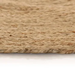 vidaXL Decoración-Alfombra redonda de yute trenzado 90 cm