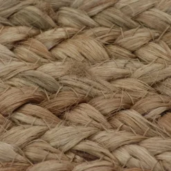 vidaXL Decoración-Alfombra redonda de yute trenzado 90 cm