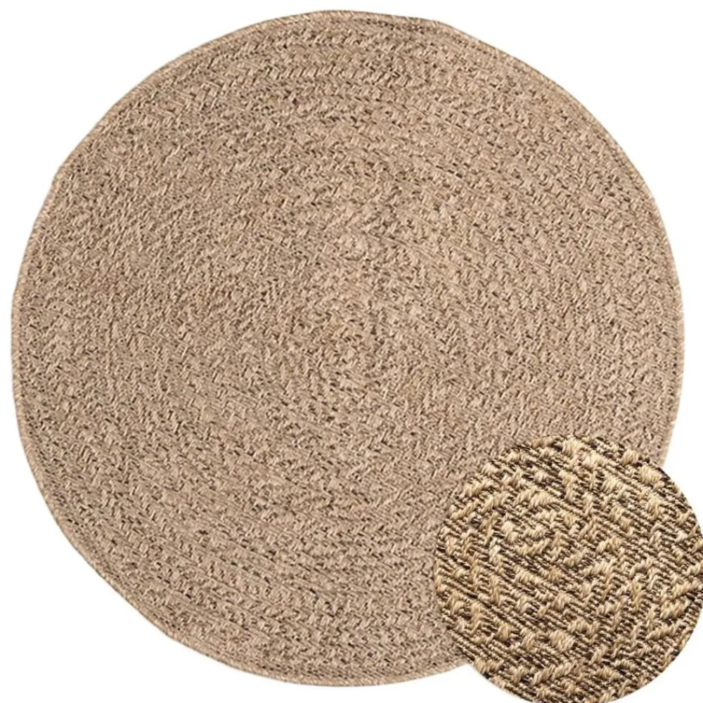 vidaXL Decoración-Alfombra ZIZUR apariencia de yute interior y exterior 90 cm