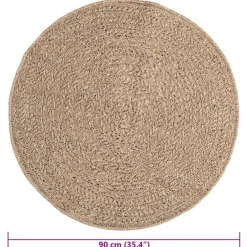 vidaXL Decoración-Alfombra ZIZUR apariencia de yute interior y exterior 90 cm