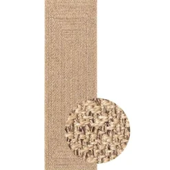 vidaXL Decoración-Alfombra ZIZUR apariencia de yute interior y exterior 80x250 cm