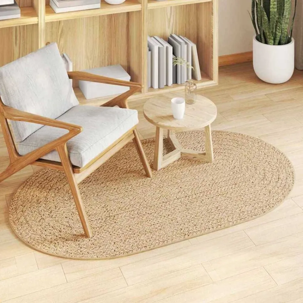 vidaXL Alfombra ZIZUR Marrón 150 x 80 cm Polipropileno Natural Best