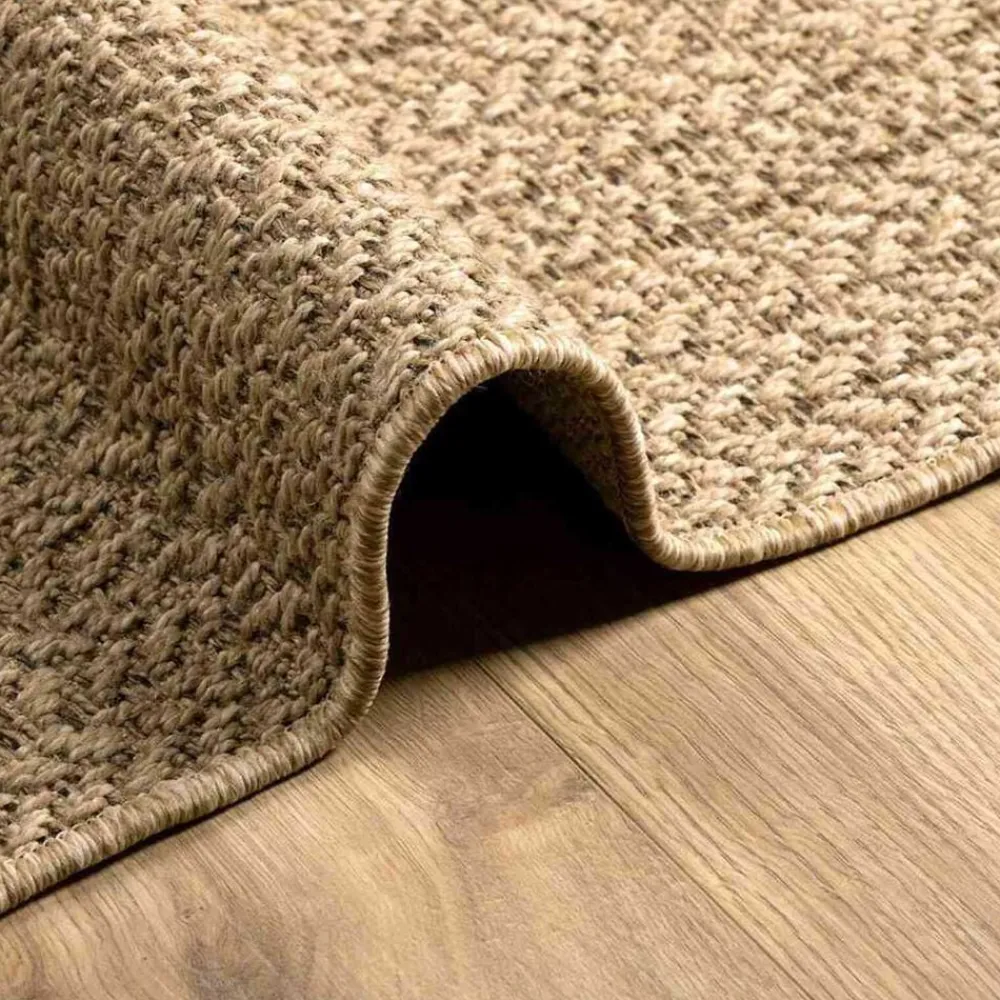 vidaXL Alfombra ZIZUR Marrón 150 x 80 cm Polipropileno Natural Best