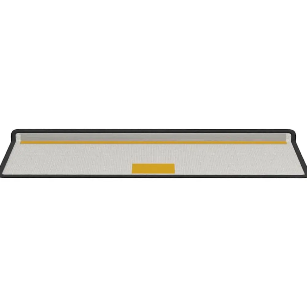 vidaXL Alfombras autoadhesivas para escaleras Rayado 15 pcs Antracita Best