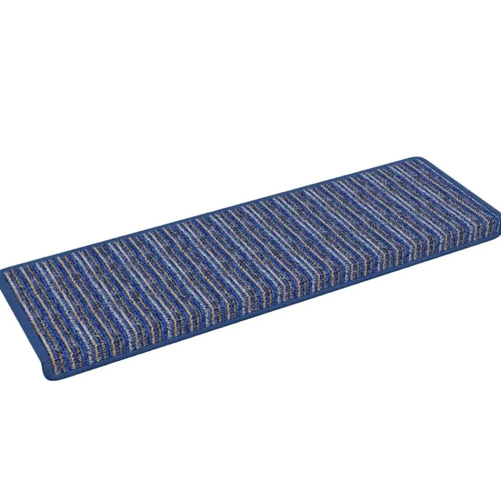 vidaXL Productos Del Hogar-Alfombras autoadhesivas para escaleras Rayado 15 pcs