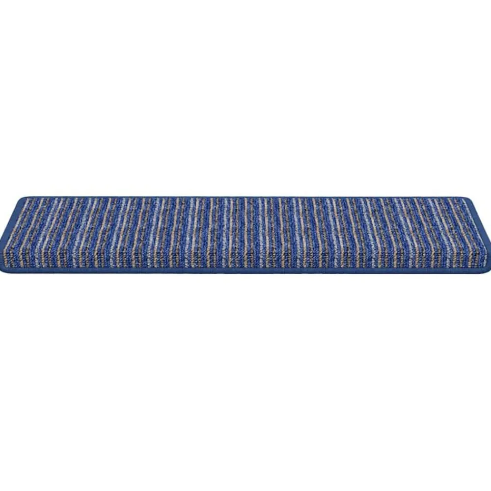 vidaXL Productos Del Hogar-Alfombras autoadhesivas para escaleras Rayado 15 pcs