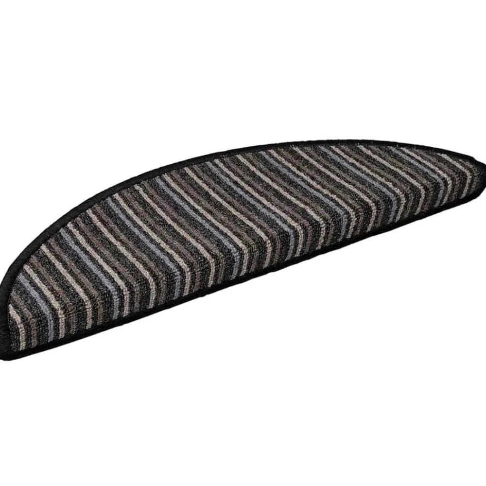 vidaXL Alfombras autoadhesivas para escaleras 15 pcs Antracita