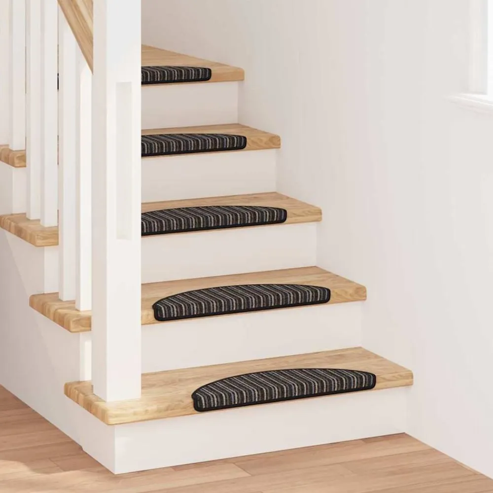vidaXL Alfombras autoadhesivas para escaleras 15 pcs Antracita