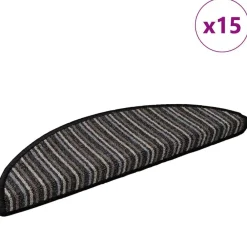 vidaXL Alfombras autoadhesivas para escaleras 15 pcs Antracita