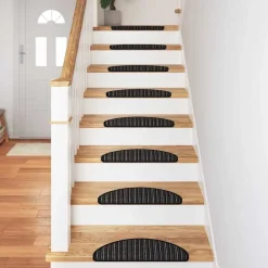 vidaXL Alfombras autoadhesivas para escaleras 15 pcs Antracita
