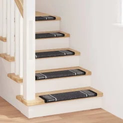 vidaXL Productos Del Hogar-Alfombras autoadhesivas para escaleras 15 pcs