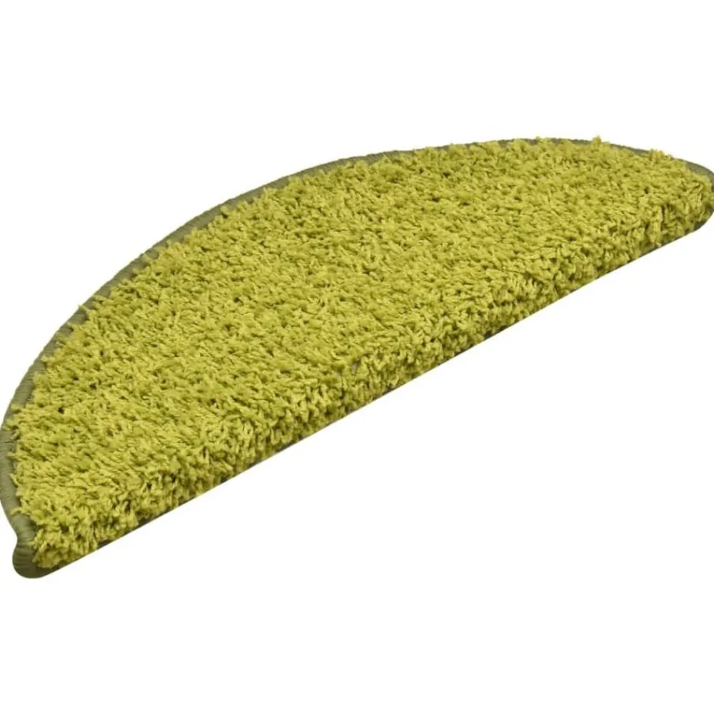 vidaXL Alfombras de peldaños de escalera 15 uds 56x17x3 cm Verde Best