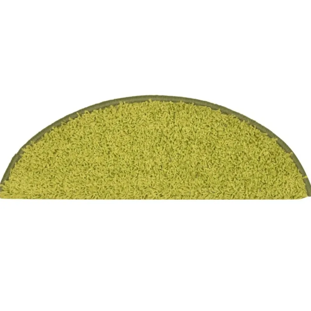 vidaXL Alfombras de peldaños de escalera 15 uds 56x17x3 cm Verde Best