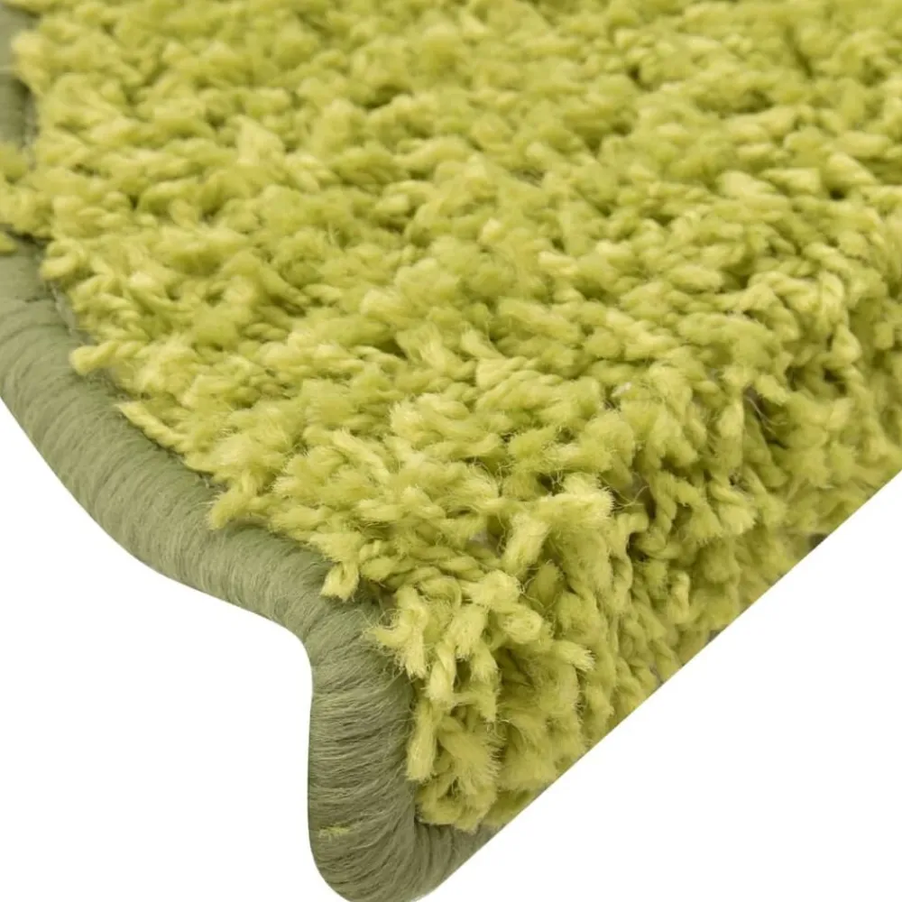 vidaXL Alfombras de peldaños de escalera 15 uds 56x17x3 cm Verde Best