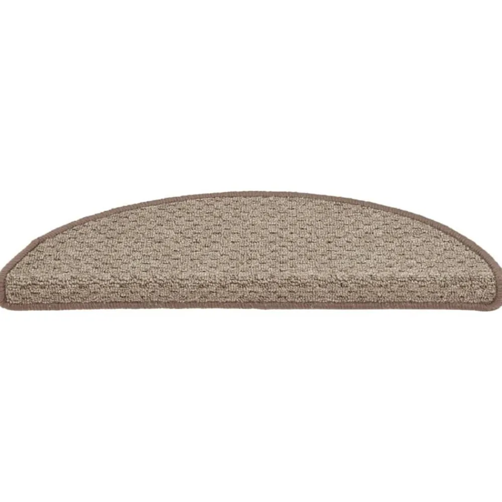 vidaXL Productos Del Hogar-Alfombras de peldaños de escalera 15 uds marrón 65x21x4 cm