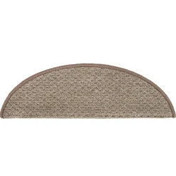 vidaXL Productos Del Hogar-Alfombras de peldaños de escalera 15 uds marrón 65x21x4 cm