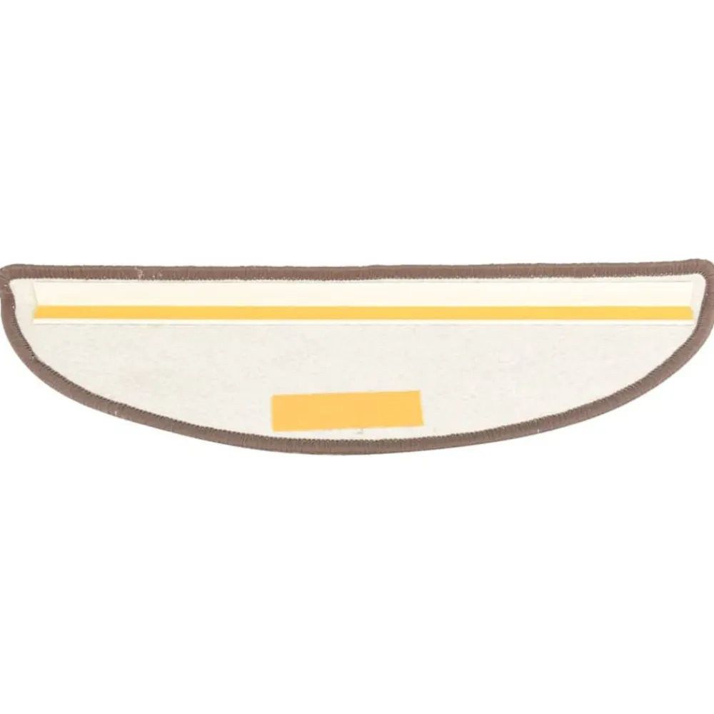 vidaXL Productos Del Hogar-Alfombras de peldaños de escalera 15 uds marrón 65x21x4 cm