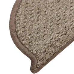 vidaXL Productos Del Hogar-Alfombras de peldaños de escalera 15 uds marrón 65x21x4 cm