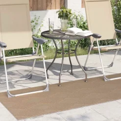 vidaXL Decoración-Alfombras de área AGIRA Natural 150 x 80 cm Poliéster