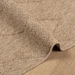 vidaXL Decoración-Alfombras de área AGIRA Natural 150 x 80 cm Poliéster