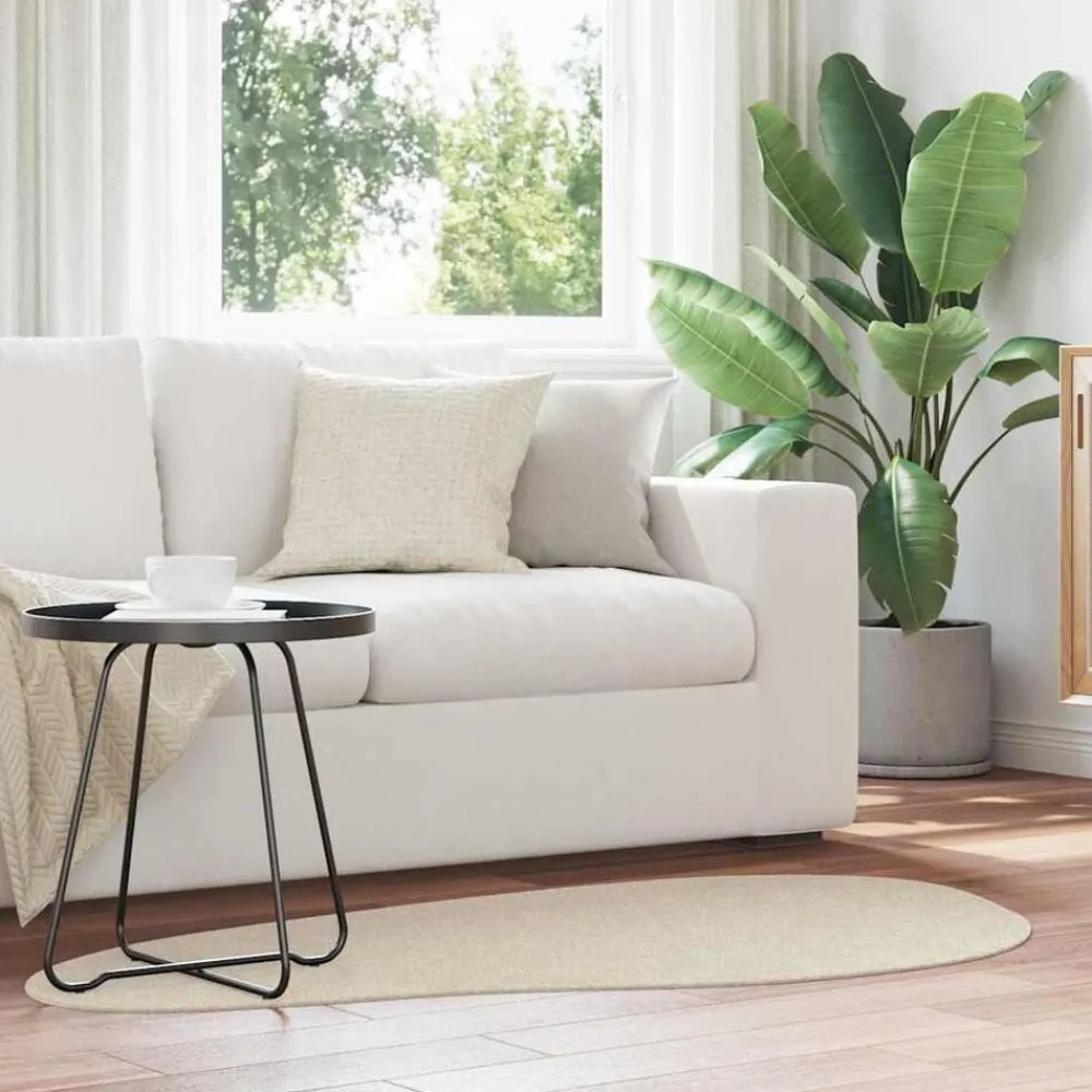 vidaXL Alfombras de área HUARTE 80 x 150 cm Poliéster Beige Discount