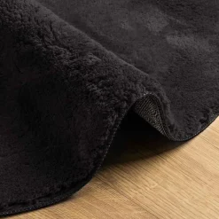 vidaXL Alfombras de área HUARTE 100 x 200 cm Poliéster Negro Hot
