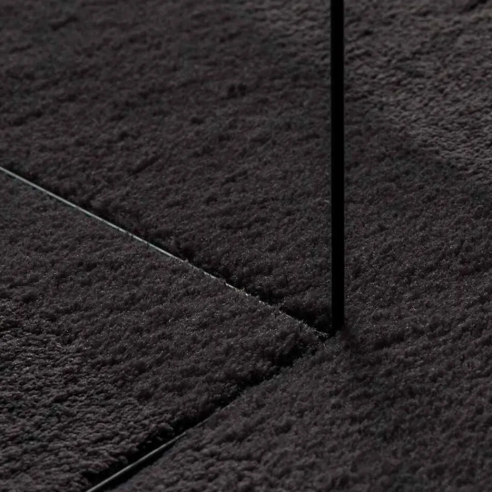 vidaXL Alfombras de área HUARTE 100 x 200 cm Poliéster Negro Hot