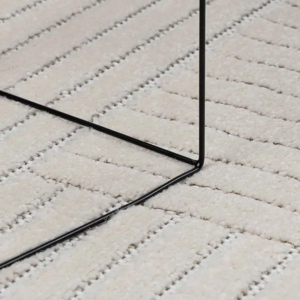 vidaXL Alfombras de área PALMERAS 150 x 80 cm Poliéster Crema