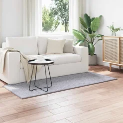 vidaXL Alfombras de área Rectangular SIROLO 150 x 80 cm Poliéster Gris Sale