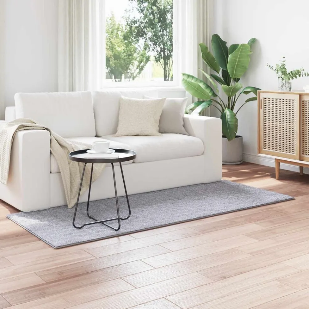 vidaXL Alfombras de área Rectangular SIROLO 150 x 80 cm Poliéster Gris Sale