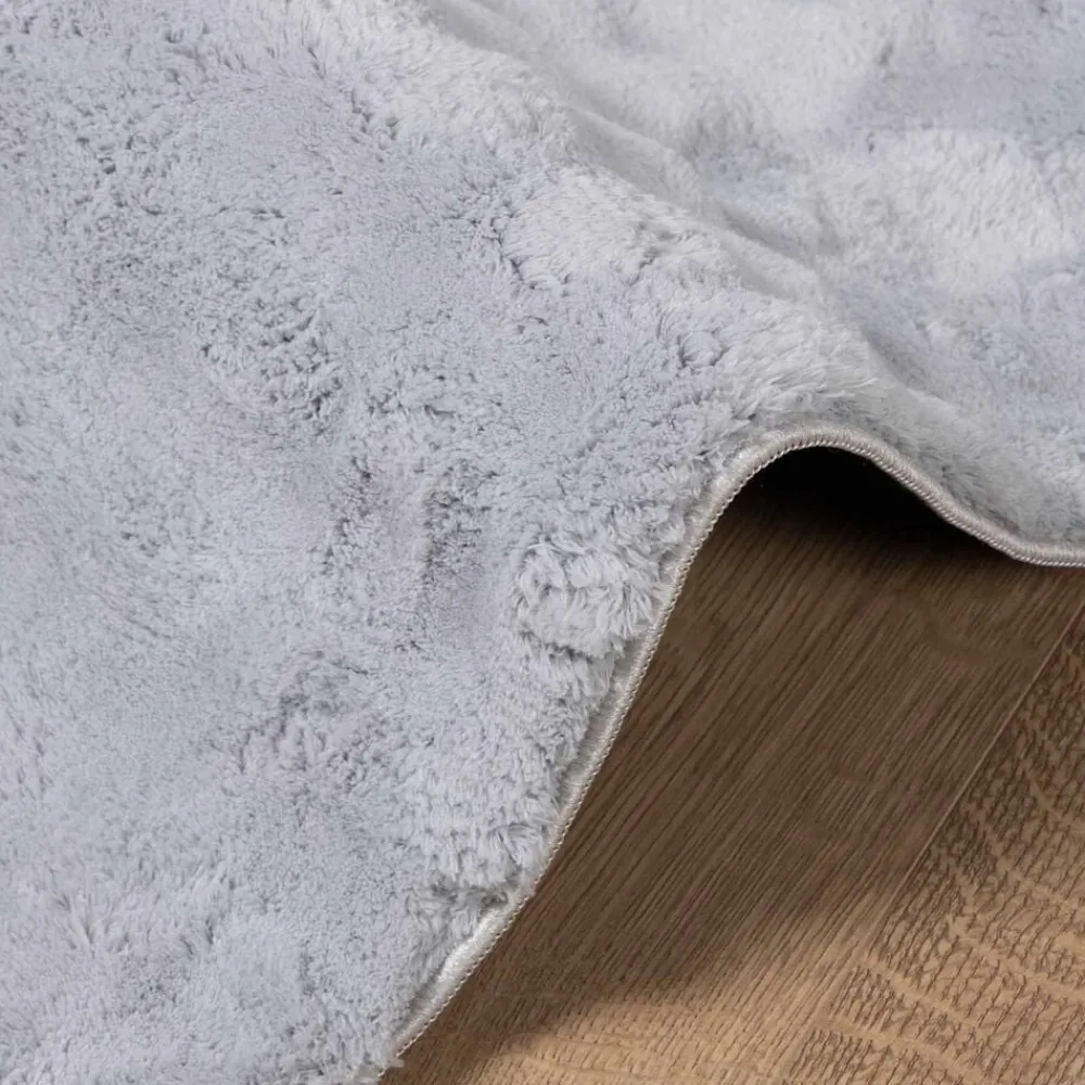 vidaXL Alfombras de área Rectangular SIROLO 150 x 80 cm Poliéster Gris Sale