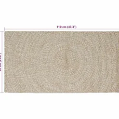vidaXL Alfombras de área Rectangular Natural y 60 x 110 cm yute Hot