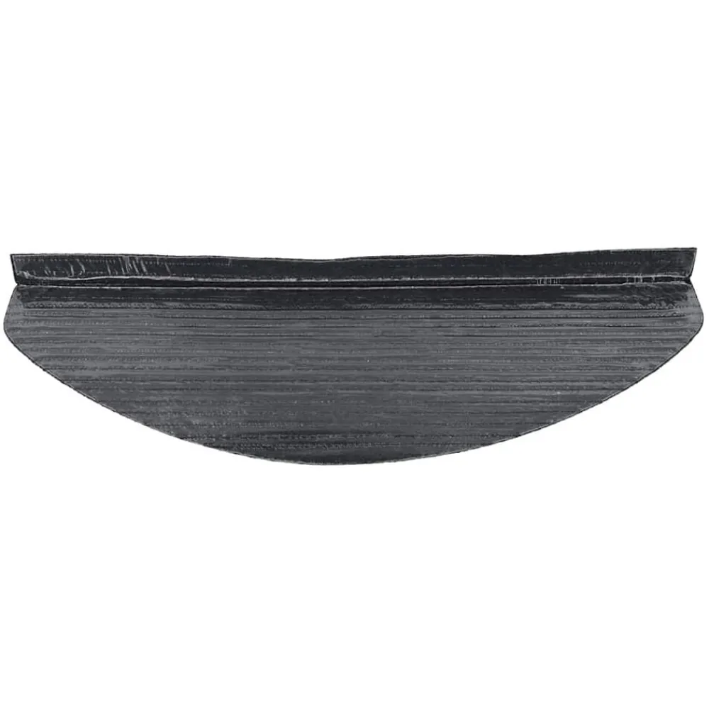 vidaXL Alfombrilla autoadhesiva escalera 15 uds negra 56x17x3 cm Negro New