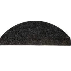 vidaXL Alfombrilla autoadhesiva escalera 15 uds negra 56x17x3 cm Negro New