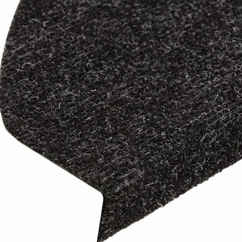 vidaXL Alfombrilla autoadhesiva escalera 15 uds negra 56x17x3 cm Negro New