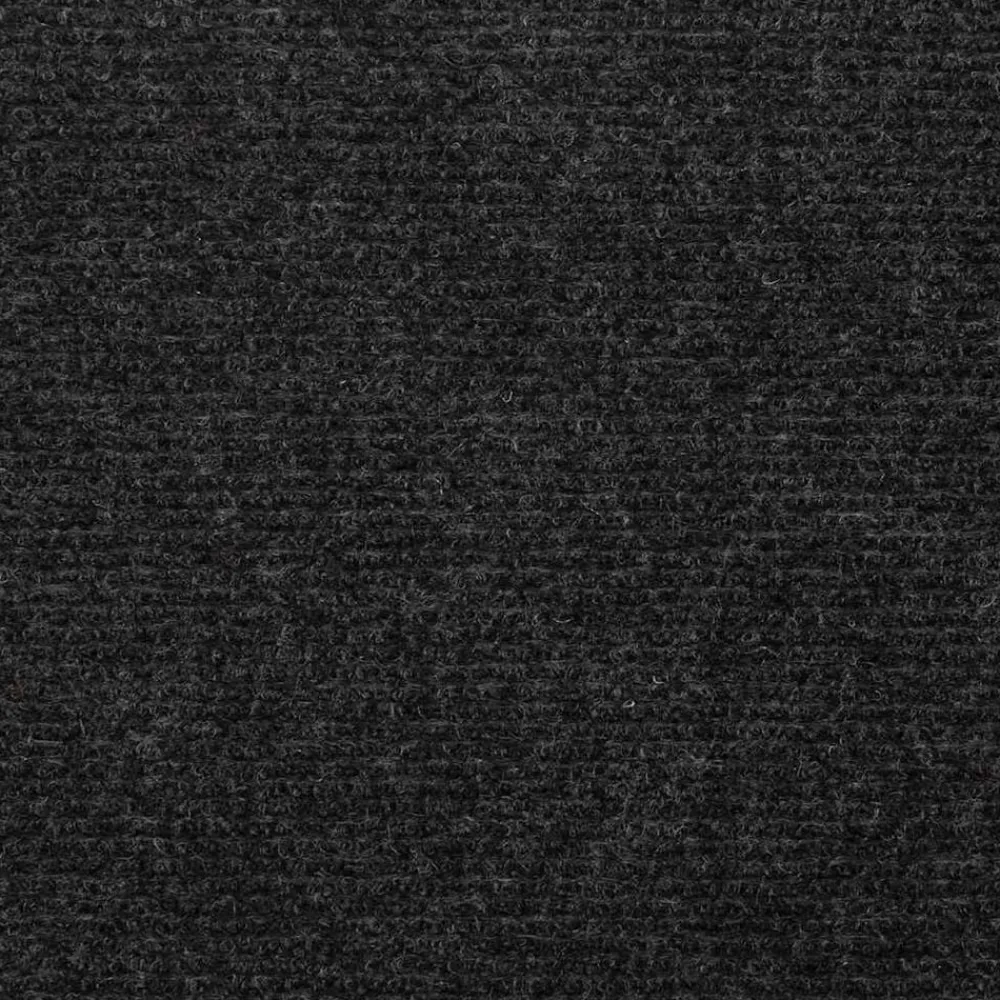 vidaXL Alfombrilla autoadhesiva escalera 15 uds negra 56x17x3 cm Negro New