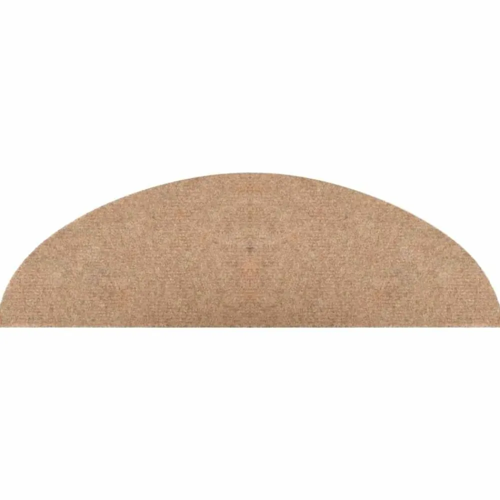 vidaXL Alfombrilla autoadhesiva de escalera 15 uds 56x17x3 cm Beige