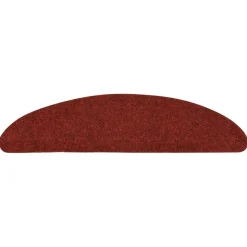 vidaXL Alfombrilla autoadhesiva escalera 15 uds 56x17x3 cm roja Rojo Discount