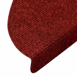 vidaXL Alfombrilla autoadhesiva escalera 15 uds 56x17x3 cm roja Rojo Discount
