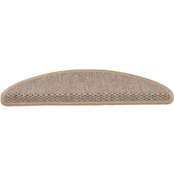 vidaXL Productos Del Hogar-Alfombrilla autoadhesiva escalera sisal 15 uds beige 56x17x3 cm