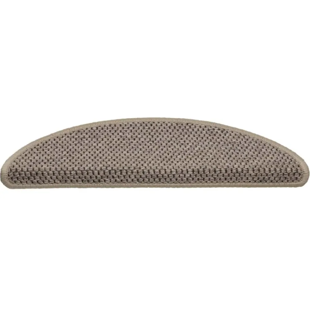 vidaXL Alfombrilla autoadhesiva escalera sisal 15 uds beige 56x17x3 cm Beige oscuro Best