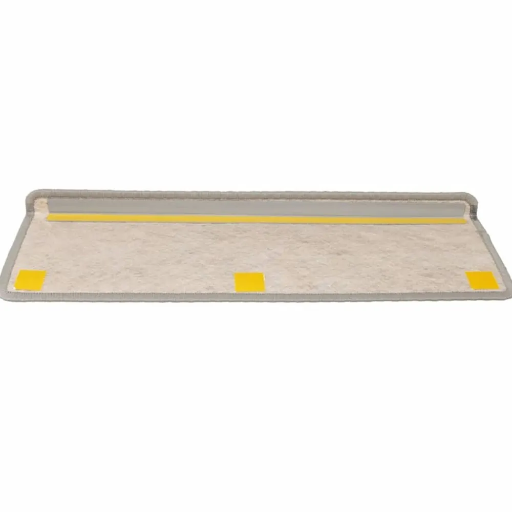 vidaXL Alfombrilla autoadhesiva escalera sisal 15 uds 65x21x4 cm Plateado Best