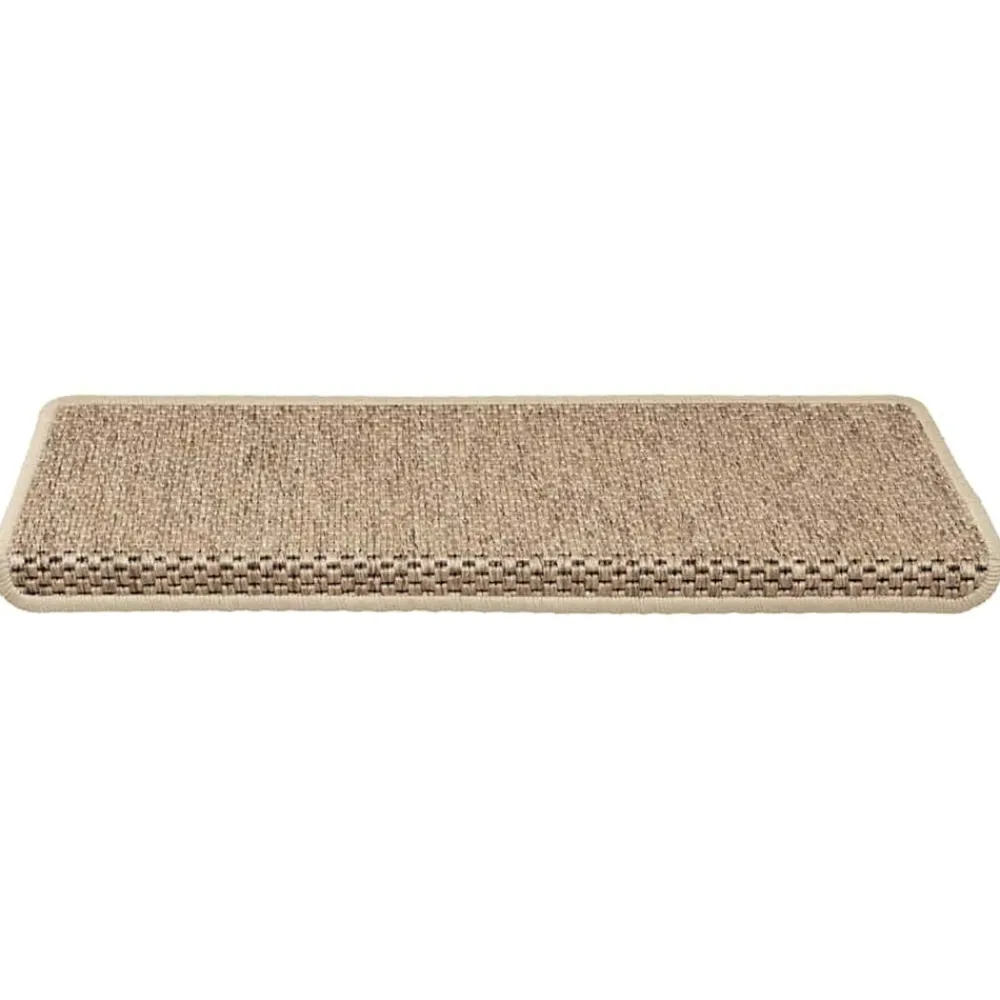 vidaXL Productos Del Hogar-Alfombrilla autoadhesiva escalera sisal 15 uds 65x21x4 cm