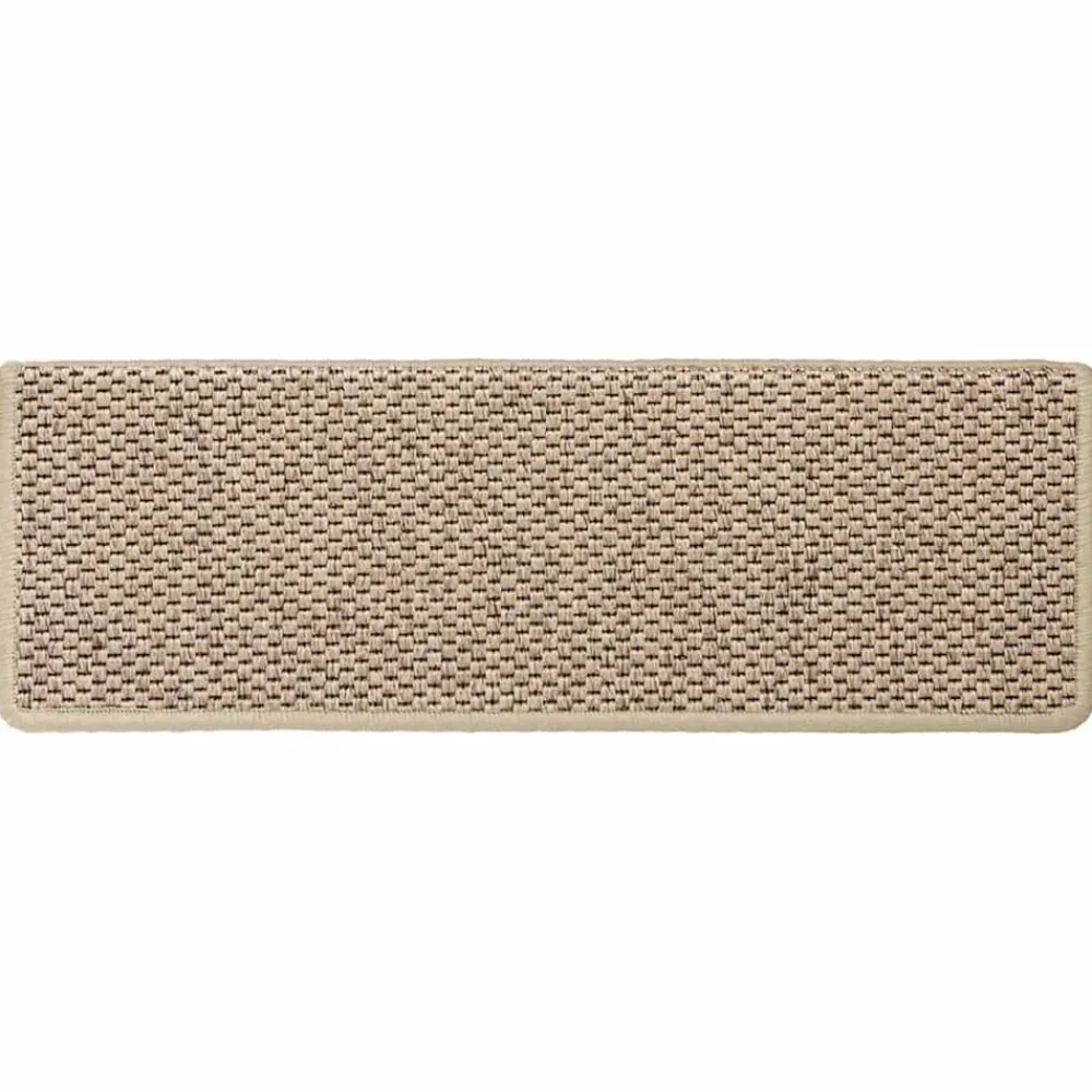 vidaXL Productos Del Hogar-Alfombrilla autoadhesiva escalera sisal 15 uds 65x21x4 cm