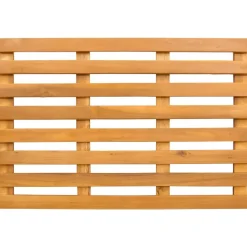 vidaXL Accesorios Para El Baño-Alfombrilla de baño Liso Marrón 100 x 53 cm Madera