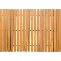 vidaXL Accesorios Para El Baño-Alfombrilla de baño Marrón 60 x 40 cm Madera de Acacia Sólida