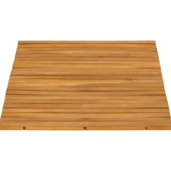 vidaXL Accesorios Para El Baño-Alfombrilla de baño Marrón 60 x 40 cm Madera de Acacia Sólida