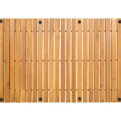 vidaXL Accesorios Para El Baño-Alfombrilla de baño Marrón 60 x 40 cm Madera de Acacia Sólida