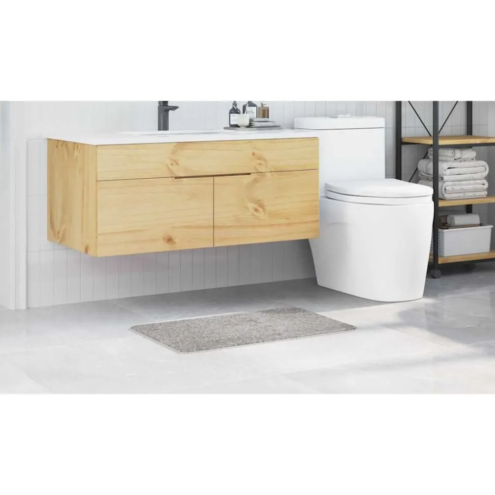 vidaXL Alfombrilla de baño antideslizante 50 x 80 cm PP Gris