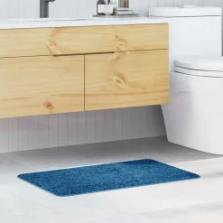 vidaXL Alfombrilla de baño antideslizante 50 x 80 cm PP Azul